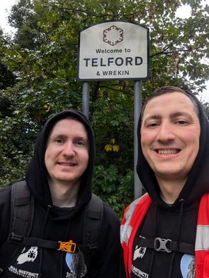Cory and Tony arrive back in Telford. Photo: Ricoh