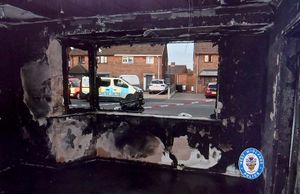 The fire left the house severely damaged