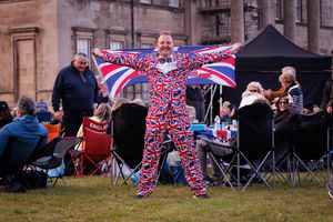 There was no shortage of patriotic spirit at the event. Picture: MoPhoto