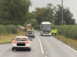 Supporting image for story: Shrewsbury College bus carrying 17 passengers involved in multi-vehicle crash near Welshpool