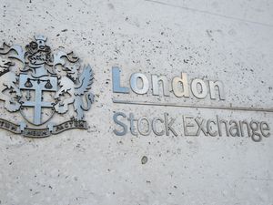 The London Stock Exchange sign in the City of London