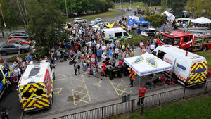A previous police open day at Malinsgate Station, Telford. This year's open day is on the neighbouring Blue Willow Car Park.