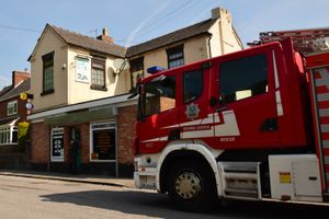Firefighters at the scene
