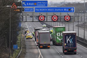 The closure at Junction 11. Photo: Tim Thursfield