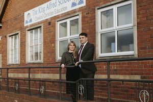 Husband and wife team Tom and Hayley Bowen - founders of the King Alfred School in Lower Gornal