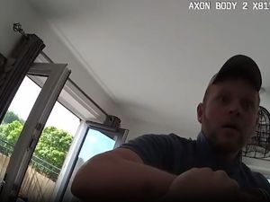 Supporting image for story: 'I'm putting in a complaint about you' - Watch moment killer dad argues with officers arresting him for murder of five-week old daughter