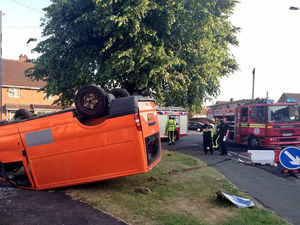 Supporting image for story: Stolen van overturns by Bloxwich homes