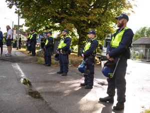 Supporting image for story: ‘Increased police presence’ at asylum hotel protest