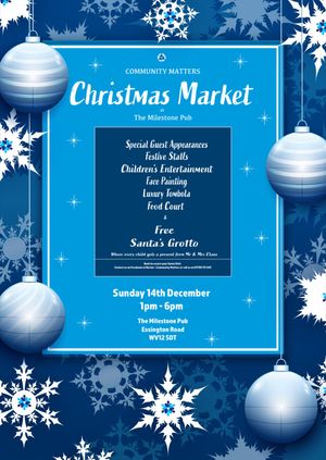 Community Matters Christmas invitation poster