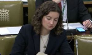 Sarah Coombes during the debate