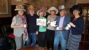 LCSG Committee wear hats as part of the Group's fundraising for Brain Tumour Research