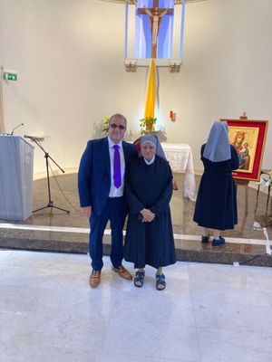 Jim Sharma with Mother Mary