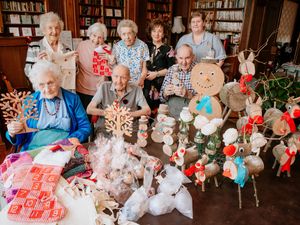 Supporting image for story: Care home crafters prepare for Christmas fair near Market Drayton