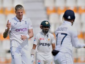 Supporting image for story: Brydon Carse claims first Test wicket as England fight to slow Pakistan charge