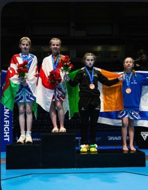 Georgina recieves her gold medal