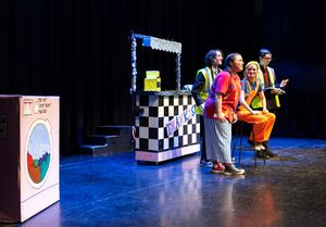 Shrewsbury College students performing the pantomime Aladdin at The Edge Arts Centre, Much Wenlock. Photo: Andy Brooks