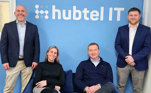 L-R - Neil Bayliss, Michelle Loveland, Craig Potts, Jake Barwell of Hubtel IT
