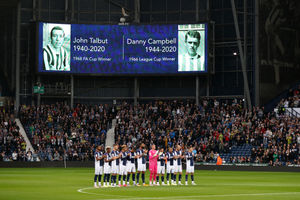 Minutes applause before the kick-off for John Talbut and Danny Campbell both West Bromwich Albion former players from cup winning sides. (AMA)