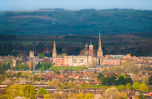 The Shrewsbury skyline in a picture taken from Haughmond Hill