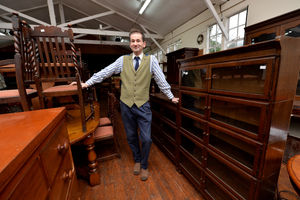 Bishton Hall has hosted auctions previously with Charlie Northcote showcasing a mid-20th Century Minty bookcase 