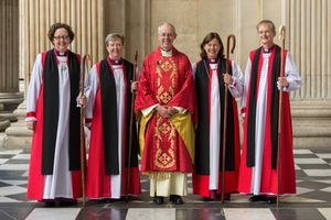 The Right Reverend Sarah Bullock, second left, during the ceremony at St Paul's Cathedral in London