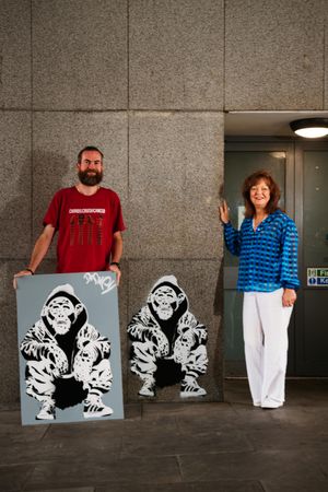  Kate Gittins, Facilities Manager at Shrewsbury Market Hall and Mark Fielden