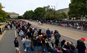 Thousands of mourners gather in Hyde Park. 
