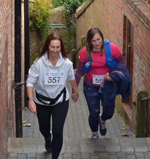 Walkers taking on the challenge on Sunday