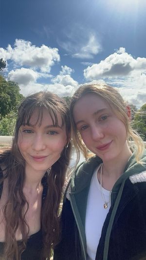 Zoe (L) and Rachel Oldham who share the same birthday on Friday. They were born three years apart