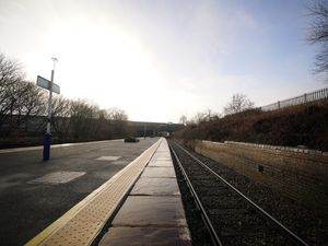 A railway platform and track