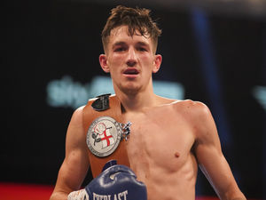 Supporting image for story: Telford Boxer Liam Davies delivers English belt to his late grandfather after title victory