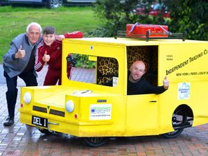 Supporting image for story: And here they are! Wacky Racers weigh in ready for Shrewsbury event