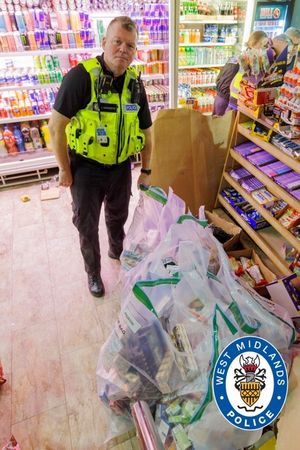 Officers assisted Dudly Council Trading Standards officers in raiding a number of stores around Lye High Street
