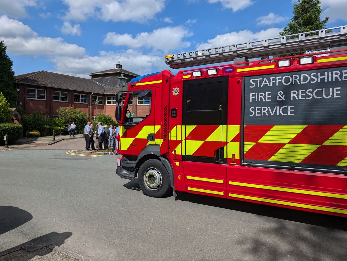 Crews remain in Wheaton Aston after fire on Saturday afternoon which saw five appliances respond