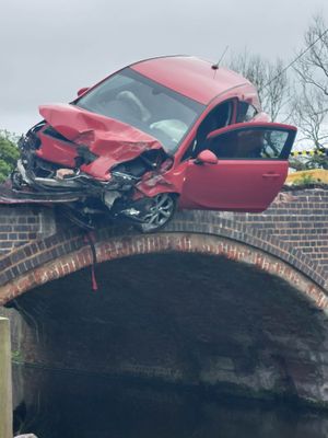 The wreckage captured by passerby Stephanie Hardman