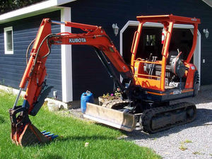 Supporting image for story: £8,000 digger stolen from woods near Newport