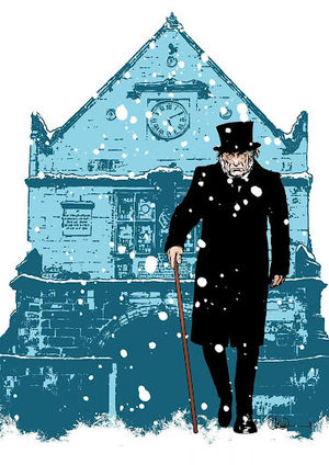 Charlie Adlard's Scrooge for the Alzheimer's Research Shropshire charity calendar 2022