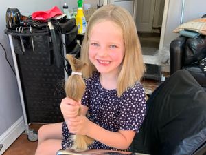 Supporting image for story: Staffordshire youngster Bethan donates hair to children's charity