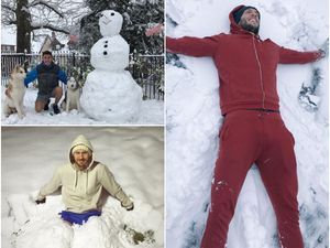 Supporting image for story: Snow in the Black Country: Wolves stars enjoy the festive weather