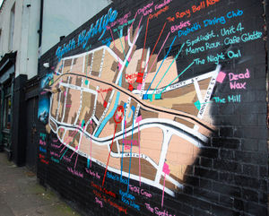 The new Digbeth nightlife artwork at The Ruin. Picture by: Ian Davies