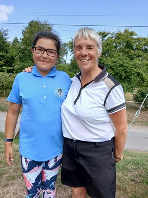 Angela with Charlotte, the club's youngest lady