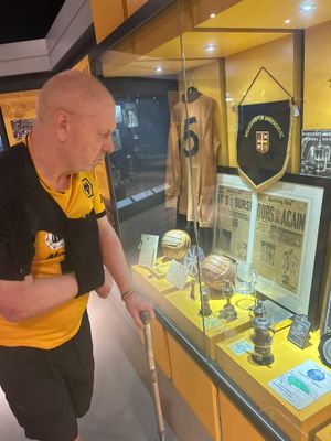 Ian taking in the Wolves history