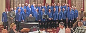 Builth Male Voice Choir after a recent concert for the Sheep Veterinary Society
