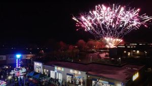 Fireworks at the Malinlsee Christmas Lights Switch-on