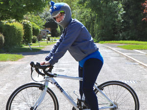 Supporting image for story: Shropshire shark boy cycles 26 miles for the NHS