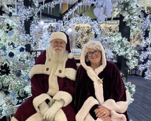 Santa with the garden centre manager