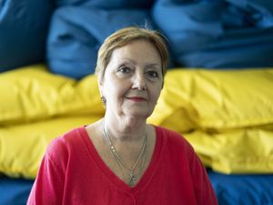 Supporting image for story: Grandmother who fled Ukraine war on crutches now teaching refugees Romanian