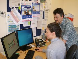 Supporting image for story: Shropshire credit union staff encouraging people to join 'shop local' challenge this Christmas