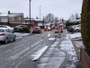 Severn Trent Water teams have put a traffic light system into place while they work to clear the flood