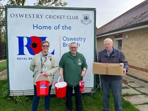 Volunteer Caroline Logsdail with Mike Soutar, volunteer, and Gary Stevenson